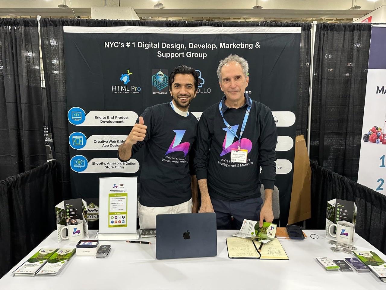 Team at NYC digital expo booth
