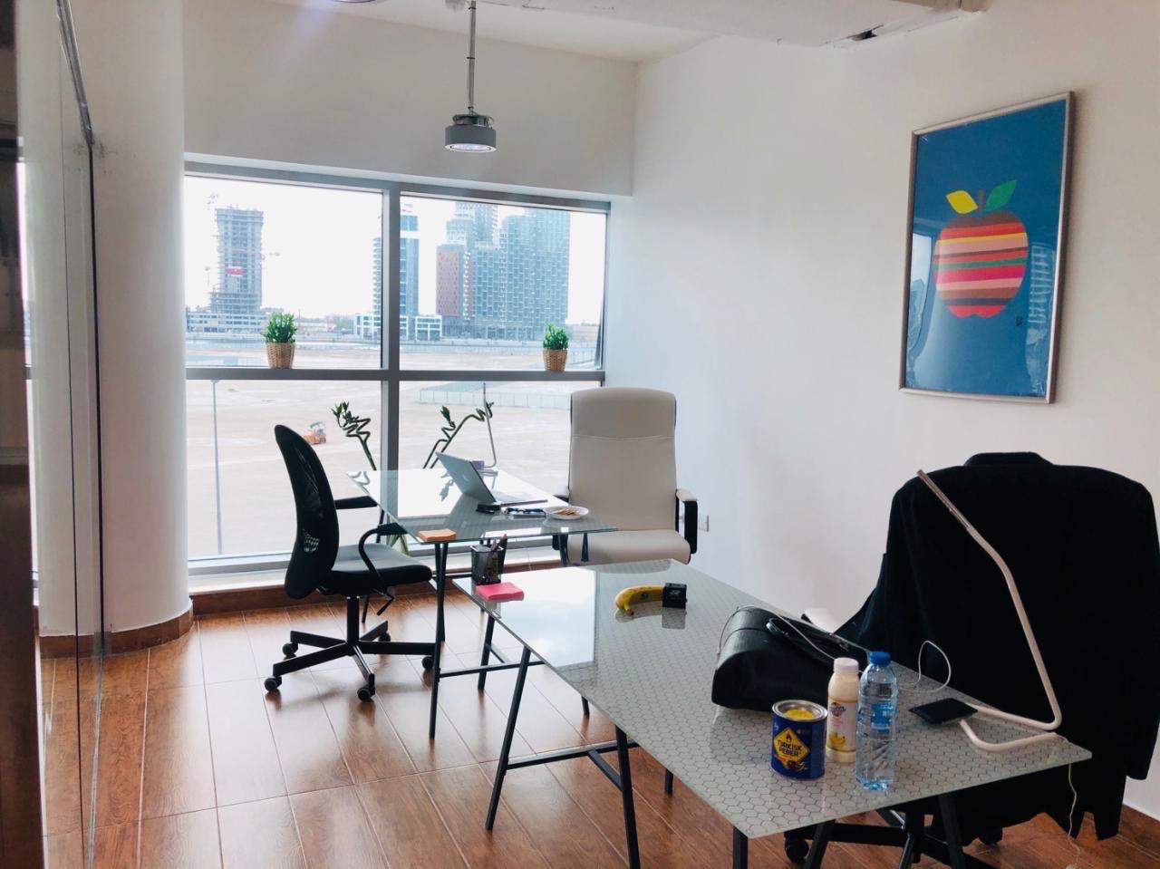 Private office with city view