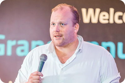 Speaker at tech event