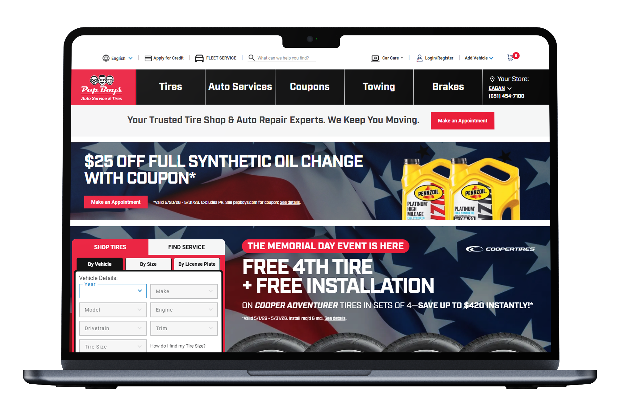 Pep Boys Enterprise Website Scaled with Location Pages, SEO Content, and Streamlined Deployments