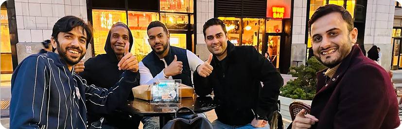 Team outdoor gathering in NYC