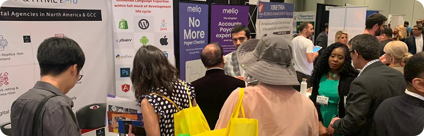 Tech conference booth: Software Pro team at industry expo